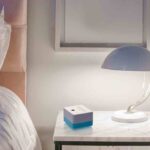 Table lamp in a bedroom
