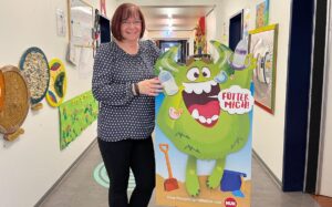 Das Schnullermonster hat Hunger Recycling-Initiative