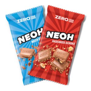 NEOH launcht Tafelschokolade – Zartschmelzender Schokogenuss in zwei Sorten