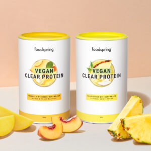 Die perfekte Erfrischung für den Sommer: foodsprings Vegan Clear Protein.