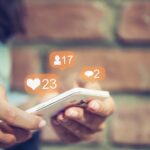 Young  girl using smart phone,Social media concept.