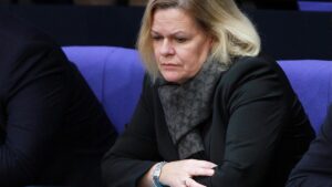 Faeser von Tod eines Polizisten in Mannheim "zutiefst erschüttert"