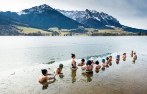 Eisbaden im Walchsee