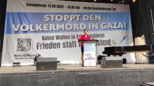 Wagenknecht wirft Israel bei Gaza-Demo "Vernichtungskrieg" vor