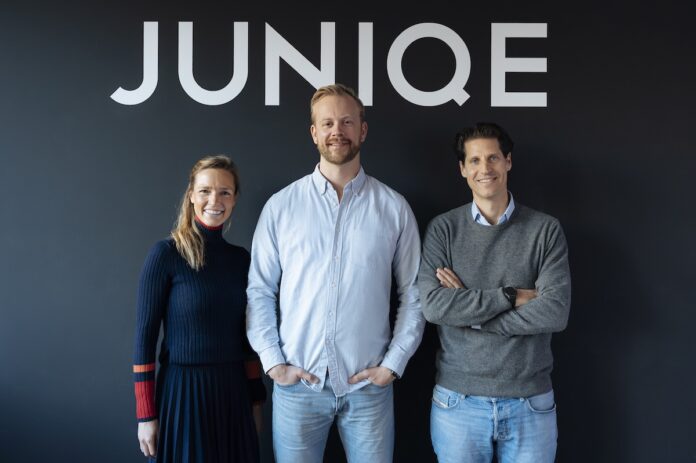 JUNIQE_Anna Ruhland_HansTheimann_Rene Ruhland_Credits ALL IN JUNIQE: Hans Theimann übernimmt Geschäftsführung Foto v.l.n.r.: Anna Ruhland, Hans Theimann, Rene Ruhland (Credits ALL IN GROUP)