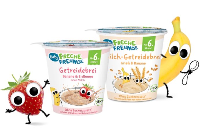 Getreidebrei im Becher für die Beikost Freche Freunde Baby