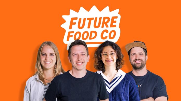 FutureFoodCo Innovation Lebensmittel Entwicklung Das FutureFoodCo Team (v.l.) Katrin Schulze, Lukas Neuß, Leonie Hahn, Valentin Pellio