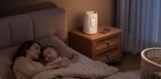 Baby Luftreiniger soll Kinderzimmer vor Pollen schützen Baby Luftreiniger für saubere Kinderzimmer Bild Im Schlafmodus arbeitet der Luftreiniger flüsterleise mit nur 21 dB Bildcredits: Momcozy